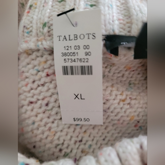 Talbots Cream Cowl Neck Sweater - Picture 5 of 6